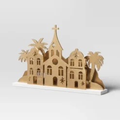 9.3" Christmas Lit Houses And Mountains Scene Decor - Wondershop™ -Wondershop GUEST 05d076ab 55fa 46ab 907e f78c578aa5e1