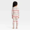 Toddler "Let It Snow" Fair Isle Cozy Knit Long Sleeve Shirt And Pants Holiday Matching Family Pajama Set - Wondershop™ Cream