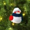 Christmas Featherly Friends Ornament Plaid Scarf - Wondershop™