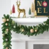 6' Decorated Mixed Greenery Christmas Artificial Garland Green/Champagne Gold - Wondershop™