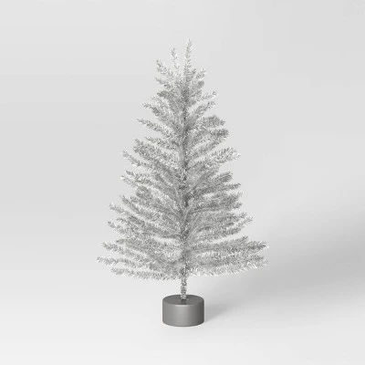 24" Unlit Tinsel Mini Artificial Christmas Tree - Wondershop™ 4 24" Unlit Tinsel Mini Artificial Christmas Tree - Wondershop™ - Image 4