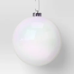 4ct 150mm Christmas Ornament Set Iridescent White/Clear - Wondershop™ -Wondershop GUEST 1352eb7e 20eb 4a2f b74d 5cd01a74d352