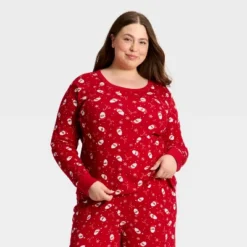 Women's Santa Print Ribbed Long Sleeve Holiday Matching Family Pajama Shirt - Wondershop™ Red 9 Women's Santa Print Ribbed Long Sleeve Holiday Matching Family Pajama Shirt - Wondershop™ Red -Wondershop GUEST 162effef 66c5 45d5 a87e 64de9eecac11