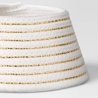 7" Christmas Wrap Mini Tree Collar White Gold - Wondershop™ 2 7" Christmas Wrap Mini Tree Collar White Gold - Wondershop™ - Image 2