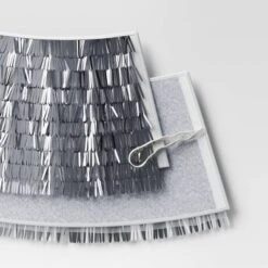 Christmas Mirrored Metallic Fringe Fabric Tree Collar Silver - Wondershop™ 6 Christmas Mirrored Metallic Fringe Fabric Tree Collar Silver - Wondershop™ -Wondershop GUEST 221e6e7c 47e7 45ac 9f0c bc10b80fca3f