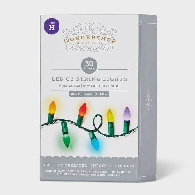 30ct LED Christmas Indoor Outdoor Novelty String Lights With Green Wire - Wondershop™ 4 30ct LED Christmas Indoor Outdoor Novelty String Lights With Green Wire - Wondershop™ - Image 4