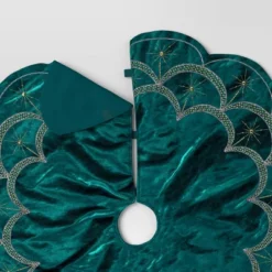 48" Christmas Dia Art Deco Embellished Soft Velvet Tree Skirt Green - Wondershop™ 7 48" Christmas Dia Art Deco Embellished Soft Velvet Tree Skirt Green - Wondershop™ -Wondershop GUEST 25dbeb83 d77f 4e3d bfff 3f32eebb396f