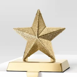 2pk Christmas Lit Metal Perforated Star Stocking Holder Gold - Wondershop™ -Wondershop GUEST 29ce616f 008e 4e34 988a 7dcbf68b459e