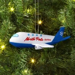 Christmas North Pole Plane Ornament - Wondershop™
