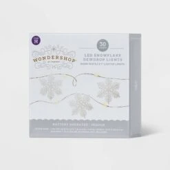 30ct LED Dewdrop With Glittered Snowflakes Christmas Indoor Novelty String Lights Warm White With Silver Wire - Wondershop™ 7 30ct LED Dewdrop With Glittered Snowflakes Christmas Indoor Novelty String Lights Warm White With Silver Wire - Wondershop™ -Wondershop GUEST 398b7c3d 962e 49a1 ad0d b963167533ae