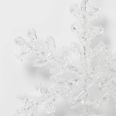 Acrylic Snowflake Christmas Tree Ornament Clear - Wondershop™ : Icy Shine, Indoor Decor, Festive Charm: Icy Shine, Indoor Decor, Festive Charm 2 Acrylic Snowflake Christmas Tree Ornament Clear - Wondershop™ : Icy Shine, Indoor Decor, Festive Charm: Icy Shine, Indoor Decor, Festive Charm - Image 2