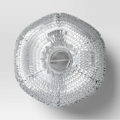 11"x13" Christmas 3D Disco Ball Shape Pillow With Silver Sequins - Wondershop™ 2 11"x13" Christmas 3D Disco Ball Shape Pillow With Silver Sequins - Wondershop™ - Image 2