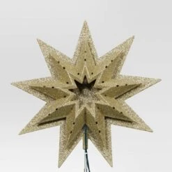 12" Lit-Plastic Gold Glitter Starburst Clear Incandescent Lights Christmas Tree Topper - Wondershop™ 5 12" Lit-Plastic Gold Glitter Starburst Clear Incandescent Lights Christmas Tree Topper - Wondershop™ -Wondershop GUEST 3e700198 ec69 45ed bc47 fc314fc911da