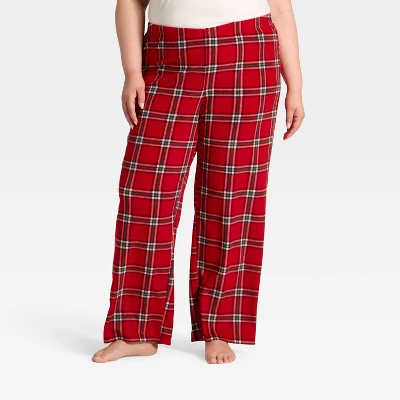 Women's Plaid Microfleece Holiday Matching Family Pajama Pants - Wondershop™ Red 5 Women's Plaid Microfleece Holiday Matching Family Pajama Pants - Wondershop™ Red - Image 5