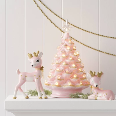Christmas Ceramic Standing Pink Deer Decor - Wondershop™ 1 Christmas Ceramic Standing Pink Deer Decor - Wondershop™