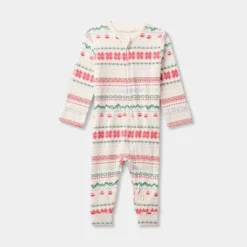 Baby "Let It Snow" Fair Isle Cozy Knit Holiday Matching Family Pajama Union Suit - Wondershop™ Cream 7 Baby "Let It Snow" Fair Isle Cozy Knit Holiday Matching Family Pajama Union Suit - Wondershop™ Cream -Wondershop GUEST 57a16be1 7af6 4dd7 bc33 acd030cdb0db