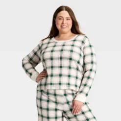 Women's Plaid Ribbed Long Sleeve Holiday Matching Family Pajama Shirt - Wondershop™ Cream 9 Women's Plaid Ribbed Long Sleeve Holiday Matching Family Pajama Shirt - Wondershop™ Cream -Wondershop GUEST 5a370036 4c3f 43d2 9831 4a36475ac44d