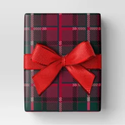 Wondershop 21 30” 90 Sq Ft Christmas Roll Wrap Tartan Plaid - Wondershop™