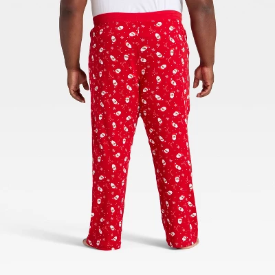 Men's Santa Print Ribbed Holiday Matching Family Pajama Pants - Wondershop™ Red 1 Men's Santa Print Ribbed Holiday Matching Family Pajama Pants - Wondershop™ Red