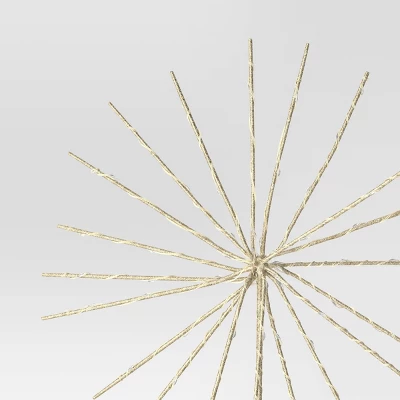 14" Pre-lit Dewdrop Glittered Starburst Christmas Tree Topper Champagne With Cool White Twinkle/Warm White Steady Lights - Wondershop™ 3 14" Pre-lit Dewdrop Glittered Starburst Christmas Tree Topper Champagne With Cool White Twinkle/Warm White Steady Lights - Wondershop™ - Image 3