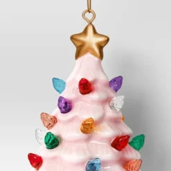4" Christmas Lit Ceramic Retro Christmas Tree Ornament Pink - Wondershop™ 5 4" Christmas Lit Ceramic Retro Christmas Tree Ornament Pink - Wondershop™ -Wondershop GUEST 637f6d91 3d1f 48e2 b8f5 f3436dd27614