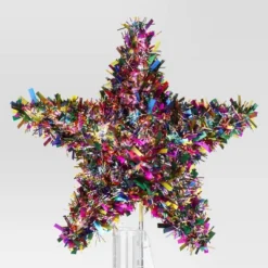 11" Lit-Led Multi Tinsel Star Twinkle Warm White Lights Christmas Tree Topper - Wondershop™ -Wondershop GUEST 679e2025 0a32 4c2c 9ed7 22afd1274717