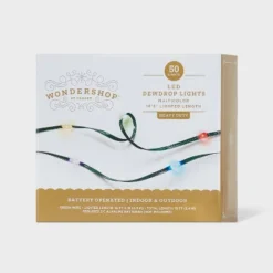 50ct LED Heavy Duty Dewdrop Christmas Indoor Fairy String Lights With Green Wire - Wondershop™ -Wondershop GUEST 6997bc27 7da0 4b12 aa1c d0b9ca0ade68