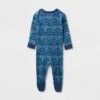 Baby Hanukkah Ribbed Holiday Matching Family Footed Pajama - Wondershop™ Blue