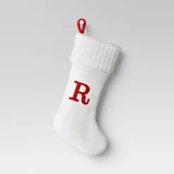 Knit Monogram Christmas Stocking White - Wondershop™ -Wondershop GUEST 6e320e2c 07c9 4338 8599 f769bd4a3910