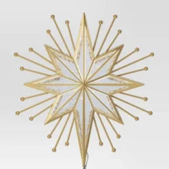 14.5" Lit-Led Gold Starburst Painted Gold Beads Warm White Lights Christmas Tree Topper - Wondershop™ 5 14.5" Lit-Led Gold Starburst Painted Gold Beads Warm White Lights Christmas Tree Topper - Wondershop™ -Wondershop GUEST 72eabfa4 95a9 4bc2 bc16 2d09b95e0a90