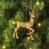 Christmas Resin Gold Reindeer Ornament - Wondershop™