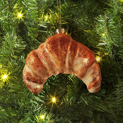 Christmas Glass Croissant Ornament - Wondershop™ 1 Christmas Glass Croissant Ornament - Wondershop™