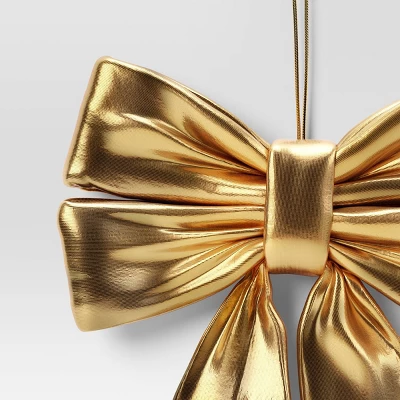 Christmas Small Metallic Bow Gold - Wondershop™ 2 Christmas Small Metallic Bow Gold - Wondershop™ - Image 2