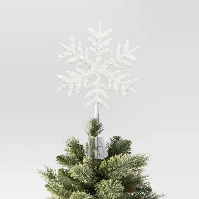 13.5" Pre-lit Snowflake Christmas Warm White LED Lights Tree Topper - Wondershop™ 2 13.5" Pre-lit Snowflake Christmas Warm White LED Lights Tree Topper - Wondershop™ - Image 2