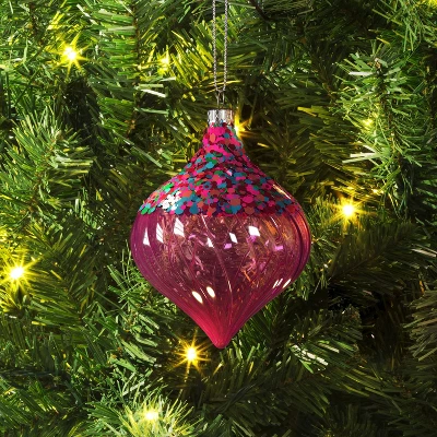 Christmas Swirl Onion Hot Pink Ornament - Wondershop™ 1 Christmas Swirl Onion Hot Pink Ornament - Wondershop™