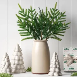 4pc Christmas Pick Set 2 Cedar Picks 2 Norfolk Pine - Wondershop™