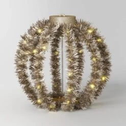 LED Christmas Hanging Tinsel Sphere With Warm White Lights - Wondershop™ 6 LED Christmas Hanging Tinsel Sphere With Warm White Lights - Wondershop™ -Wondershop GUEST 80b2ef60 c5c1 414c a362 5113b4295e17