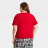 Women's "Cabin Crew" Short Sleeve Holiday Matching Family Pajama Shirt - Wondershop™ Red