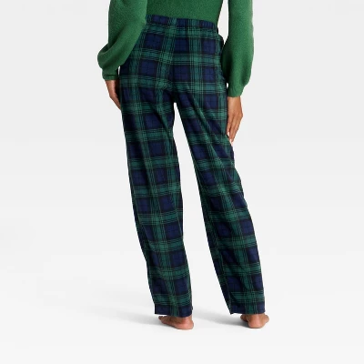 Women's Plaid Microfleece Holiday Matching Family Pajama Pants - Wondershop™ Navy Blue 1 Women's Plaid Microfleece Holiday Matching Family Pajama Pants - Wondershop™ Navy Blue