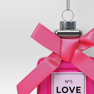 Christmas Glass Hot Pink Perfume Ornament - Wondershop™ 2 Christmas Glass Hot Pink Perfume Ornament - Wondershop™ - Image 2