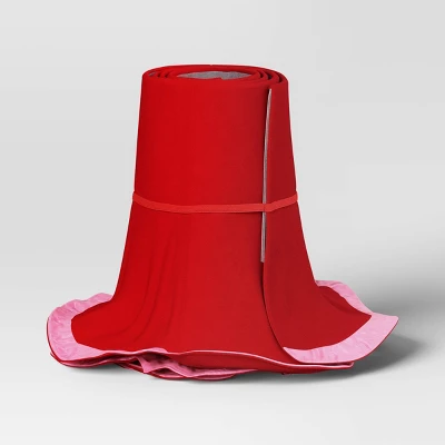 Christmas Tree Stand Collar With Scalloped Satin Edge Red/Pink - Wondershop™ 2 Christmas Tree Stand Collar With Scalloped Satin Edge Red/Pink - Wondershop™ - Image 2