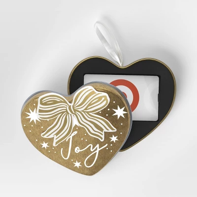 Christmas Wrap Essentials Gold Heart Joy Gift Card Tin - Wondershop™ 2 Christmas Wrap Essentials Gold Heart Joy Gift Card Tin - Wondershop™ - Image 2