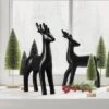 Ceramic Walking Deer Christmas Animal Figurine - Wondershop™ Black: Indoor Holiday Decor, 9.75" Tall