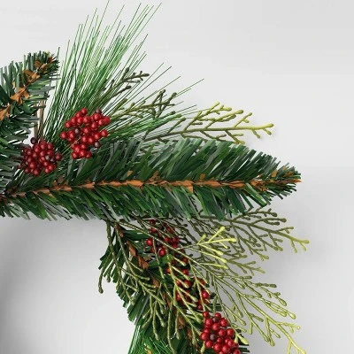 2pk Christmas Mini Wreath Red Berries - Wondershop™ 2 2pk Christmas Mini Wreath Red Berries - Wondershop™ - Image 2