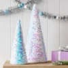 Christmas Sequins Cone Shape Tree Table Top Decor Iridescence Medium - Wondershop™