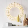 LED High Density Champagne Metal Wreath Christmas Novelty Silhouette Lights With White Color Light Bulb - Wondershop™