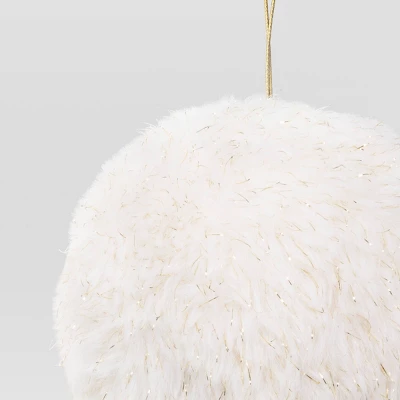 Christmas Fabric White Ball Ornament - Wondershop™ 2 Christmas Fabric White Ball Ornament - Wondershop™ - Image 2