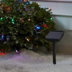 50ct Solar LED Christmas Indoor Outdoor Mini String Lights With Green Wire - Wondershop™