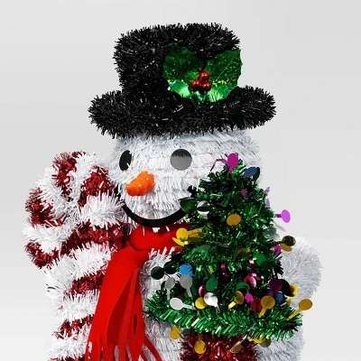 Christmas Tinsel Snowman - Wondershop™ 2 Christmas Tinsel Snowman - Wondershop™ - Image 2
