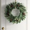 24" Christmas Unlit Icy/Glitter Pinecones Mixed Green Wreath - Wondershop™
